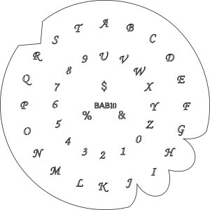 BA-BAB10  - Letters & Numbers
