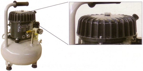 WE-SA50/15AL - Werther SIL-AIR 50/15AL Kompressor mit Manometer/