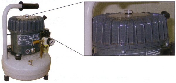 WE-SA50/9AL - Werther SIL-AIR 50/9AL Kompressor mit Manometer/Re